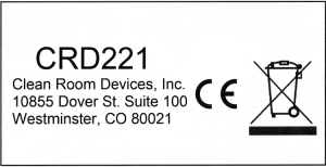 CRD221 CE LOGO 750x380 1 <div class="callemail nomobile"> <h3><strong><a href="tel:3034380853">Call</a> or <a href="mailto:sales@cleanroomdevices.com">email</a> with questions.</strong></h3> </div> <div class="callemail nodesktop"> <h3><strong><a href="tel:3034380853">Call</a> or <a href="mailto:sales@cleanroomdevices.com">Email</a> with Questions </strong></h3> </div> <div class="wp-block-buttons"> <!-- /wp:button --> </div> 